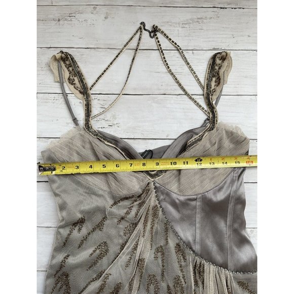 Karen Millen Women's Sz 8 Limited Edition Dress Embellished Sequin & Sheer ~ NEW - Picture 4 of 7